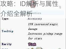 泰拉瑞亚天体徽章获取攻略：ID解析与属性介绍全解析