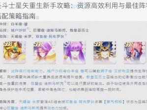 圣斗士星矢重生新手攻略：资源高效利用与最佳阵容搭配策略指南