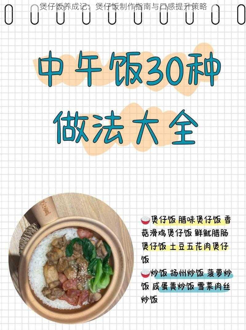 煲仔饭养成记：煲仔饭制作指南与口感提升策略