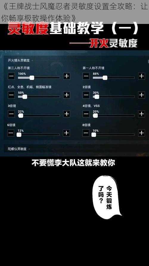 《王牌战士风魔忍者灵敏度设置全攻略：让你畅享极致操作体验》