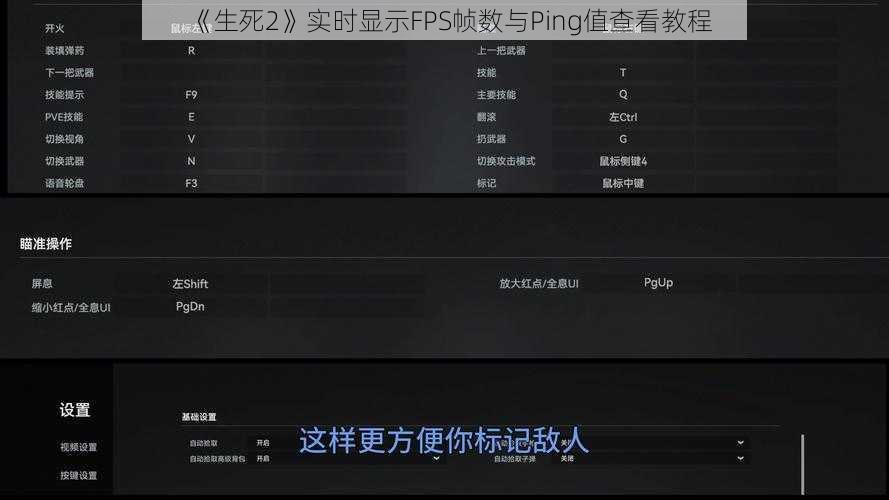 《生死2》实时显示FPS帧数与Ping值查看教程